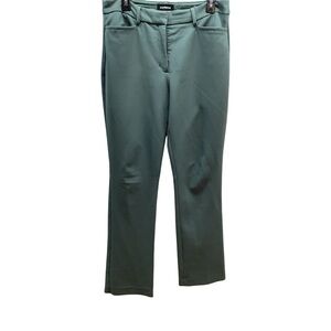 Express Size 10L Super Soft Twill Boot High Rise Dark Teal Dress Pants Preloved